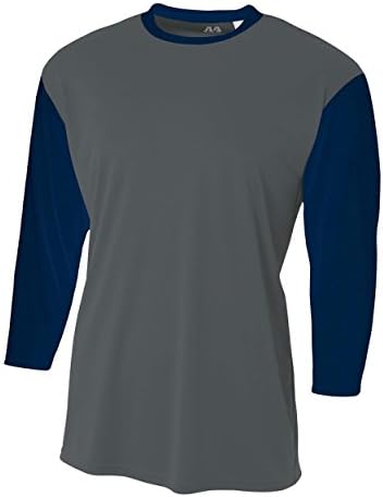 Grafit/mornarsko plava mlada XL 3/4 rukav bejzbol/softball raglan majica