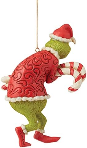 Enesco Jim Shore Dr. Seuss Grinch krastim bombone za viseće ukras, 4,72 inča, višebojan, za Božić