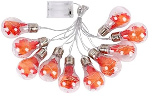 13 ft 10 LED -ovi za Dan zahvalnosti String Svjetlo narančastih listova javorova String Lights Battery Operirani IP44 vodootporna