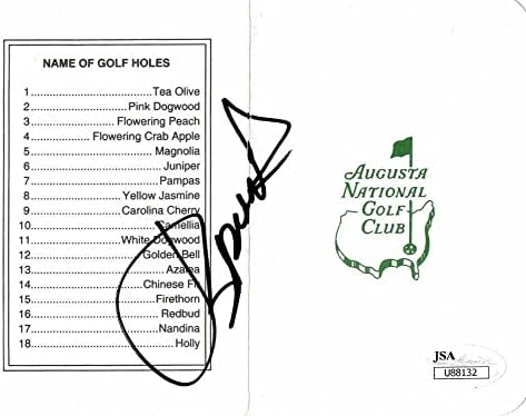 Jordan Spieth potpisao je autograf Augusta National Scorecard Masters Champions - JSA - Odjel za golf s autogramom