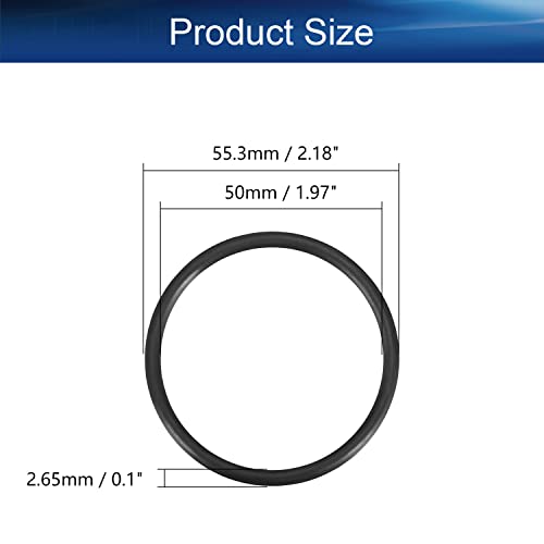 Bettomshin 5pcs nitril guma O-prstenovi, 55,3 mm OD 50 mm ID 2,65 mm Širina, metrička brtva za brtve za brtvljenje metrike