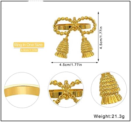 XDCHLK 24/PCS Zlatni salveti prstenovi Metalni salveti za božićnu vjenčanu večeru Dekoracije za zabavu