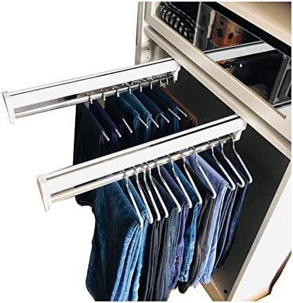 Teleskopski vješalica za odjeću za izvlačenje 30-60 cm, podesiva garderoba za odjeću, stalak za skladištenje garderobe za