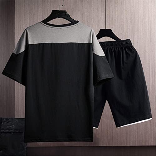 Muška ljetna pamučna majica i kratke hlače s 2 komada set casual SweatSuit Swayssuit Sets Modna odjeća za sportsku odjeću