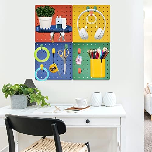 Snail Garden Wall Shelf ploča, 4pcs zidni nosač zaslon s pločama s plutajućim policama i kukama, šareni pribor za organizator