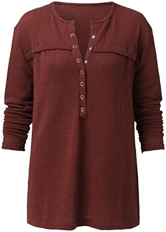 Grge beuu ženske čvrste boje pletene dukseve casual dugi rukav 1/4 gumba majice pulover vrhovi bluze skakačice sjedišta