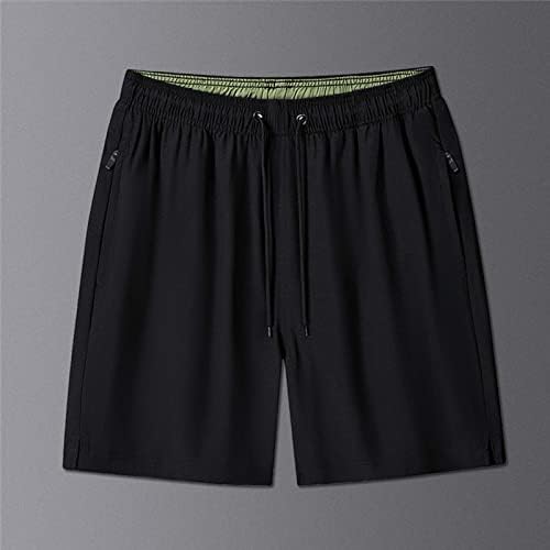 Ozmmyan Atletske kratke hlače za muškarce čvrste elastične fitness hlače s kratkim hlačama s pet točaka na plaži s pet točaka