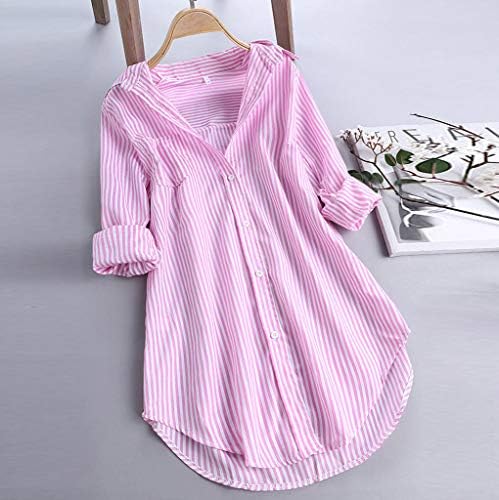 Litrycamev ženske vrhove haljine ležerne ljetne bluze za žene modno elegantne kratke/dugih rukava majice labave pamučne majice