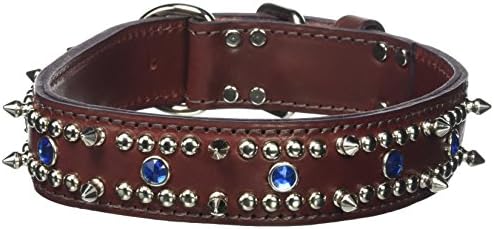 Omnipet Leather Brothers 6020-BK27 1,5 do 27 šiljasti nakit Latigo zaštitnički ovratnik za pse, X-veliki, crni
