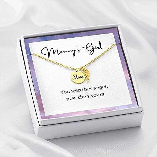 Nakit za poruke, ručno izrađena ogrlica- Personalizirani darovi za darove za matičnu spomen poklon, bili ste njezin anđeo,