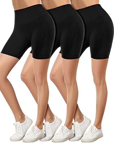 Ama larsi ženske 3 -komadne joge kratke hlače besprijekorne plijene biciklističke kratke hlače s visokim strukom trčeći atletske