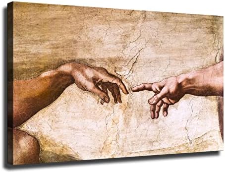 Michelangelo Buonarroti - Ruka Boga Kreacija Adama Sistine kapela tiskanje plakata Umjetnički plakat Print Moderni obiteljski