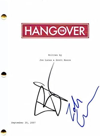 Bradley Cooper & Zach Galifianakis Cast potpisan autogram Script za film Full Film - režirao: Todd Phillips u gluposti: Ed