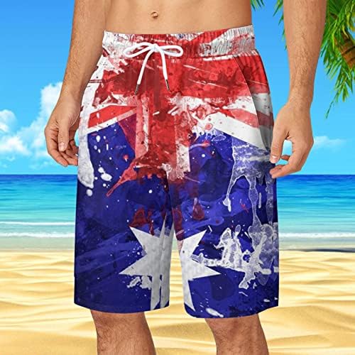 Casual plivači muški zvjezdani ispis cool bokserskih kratkih kratkih kratkih kostima kupaći kostim za patriotski kupaći kostim