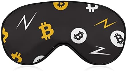 FunnyStar Bitcoin uzorak meka maska ​​za spavanje maska ​​za spavanje za spavanje zavenjenih očiju savršeni blokovi svjetla