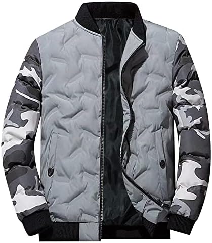 Zimska jakna za muškarce Camo spojnih kaputa podstavljeni kaputi zgušnjavaju termalne sportove jakne kamuflažno pamučno podstavljeno