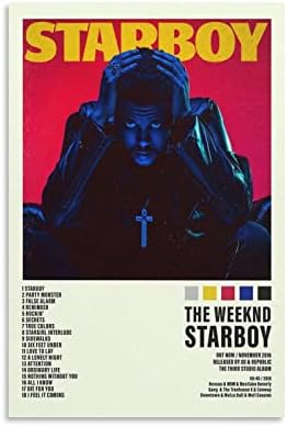 Weeknd plakat Starboy plakat plakat plakati za estetsku estetsku platnu zidne umjetničke spavaće sobe dekor 12x18inch
