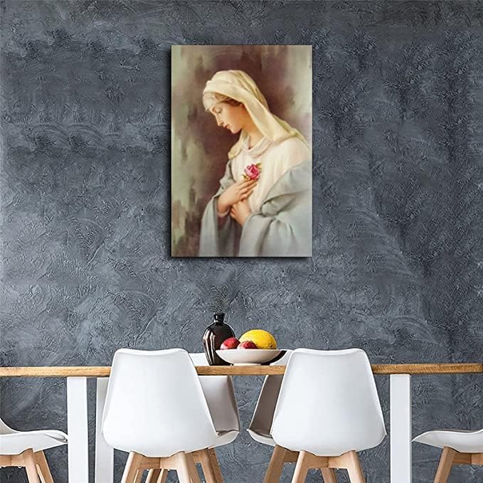 Blažena Djevica Marija plakati Majka crkve slikaju katoličko platno spavaće sobe zidne umjetničke ukrase slike uređenja doma