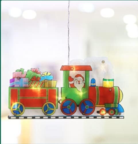 NC božićna ukrasna svjetla za odmor odmor prodavaonice Prozor Scena Scena usisavanje šalice lampice Trinets TrainSanta