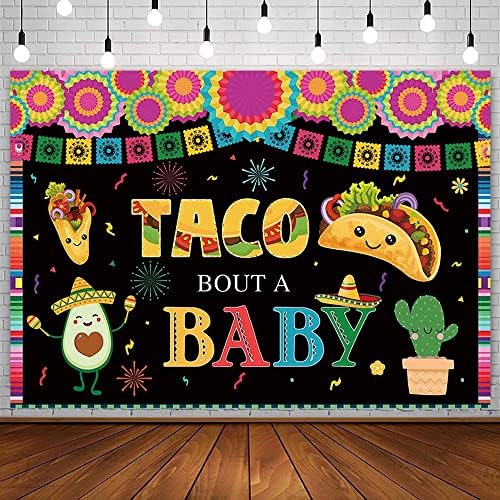 Pošaljite 7.5 Stopa taco pozadina za bebe Meksička Tema Fiesta ukrasi za zabavu u čast dječjeg tuširanja Cinco de Maio zastave