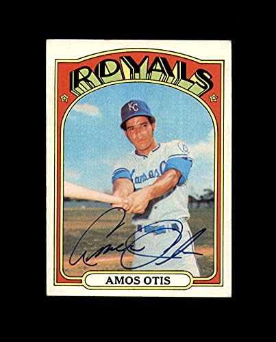 Amos Otis potpisao 1972. Topps Kansas City Royals Autograph
