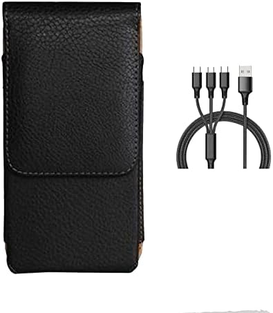 Za Galaxy S22 vrećice, Universal Belt Chip futrol kožna vrećica s kožnim poklopcem Telefon s kabelom za punjenje za Samsung
