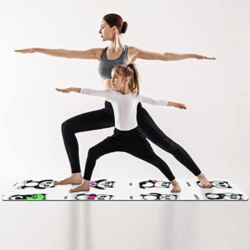Yoga Mat 72 x 24 Slatka Panda naljepnica Kolekcija ekološkog prostirka za vježbanje ne -klizanja za pilates i podne vježbe