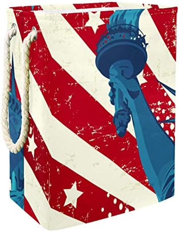 Američka zastava košara za rublje vodootporna sortirnica prljave odjeće sklopiva mekana ručka šarene za dom uklonjivi Nosači