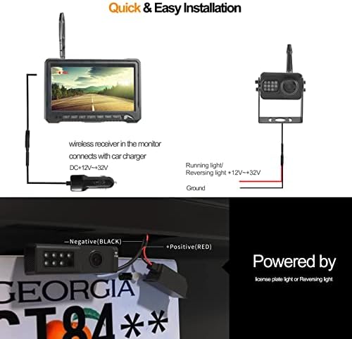 Bežična sigurnosna kamera 1080p DVR snimanje w/ 7 Split Monitor Bežični digitalni signalni vozilo za sigurnosne kopije s