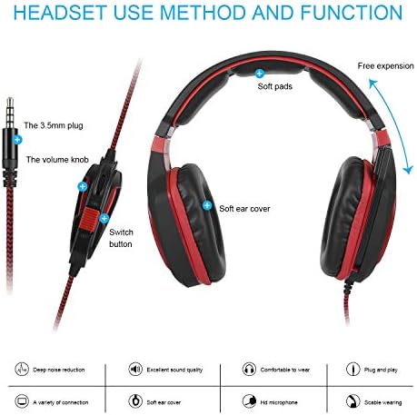 Anivia AH28 nad ušnim slušalicama ožičene stereo računalne slušalice igračke slušalice s MIC-om, bas s kontrolom glasnoće,