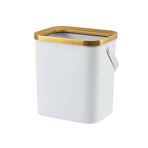 XDCHLK Zlatna kanta za smeće za kuhinju kupaonicu četveronožno plastično uski kantu za smeće s poklopcem