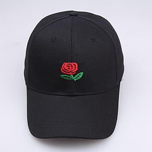 Muškarci žene ružu vezeni pamučni šešir podesivi cvjetni tati šešir nestrukturirana bejzbol kapica mutiple boje