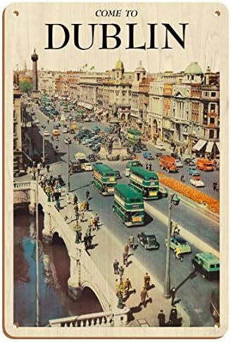 Dođite u Dublin, Irska - O'Connell Street - Vintage Travel Poster C.1950S - Master Art Print 9in x 12in