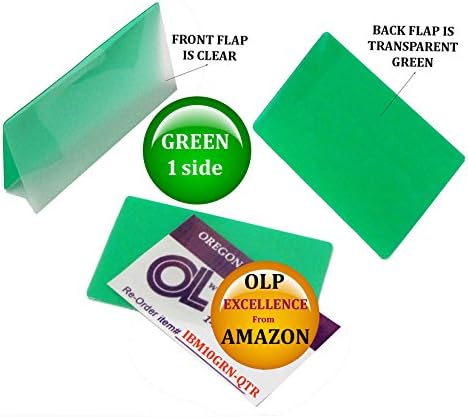 Oregon lamination toplo laminiranja torbice IBM kartice 10 mil 2-5/16 x 3-1/4 zelena/bistra