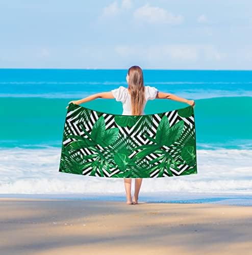 Velika tropska palmička ručnika za ručnike muške havajske boemske mikrovlake za plažu ručnici Brzi suhi pijesak bez pijeska
