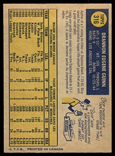 1970. o-pee-chee 316 Skip Guinn Houston Astros Ex/MT Astros
