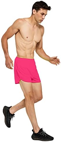 Demozu muški 3 inčni neonske kratke hlače brze suhe vježbe atletske maratone maratona s linijom