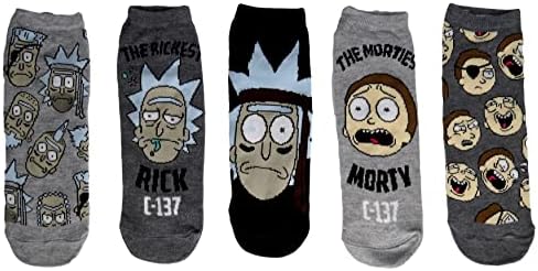 Rick i Morty muški gležanj-bez show čarape 5 pakiranja parnice