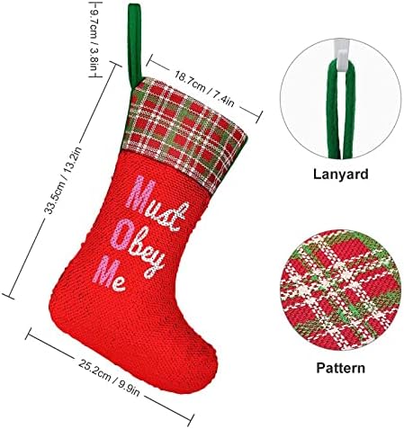 Morate Okey Me Mom Sequin Božićni blagdanski čarape Reverzibilna boja mijenjaju se čarobne zalihe za božićne drveće kamin
