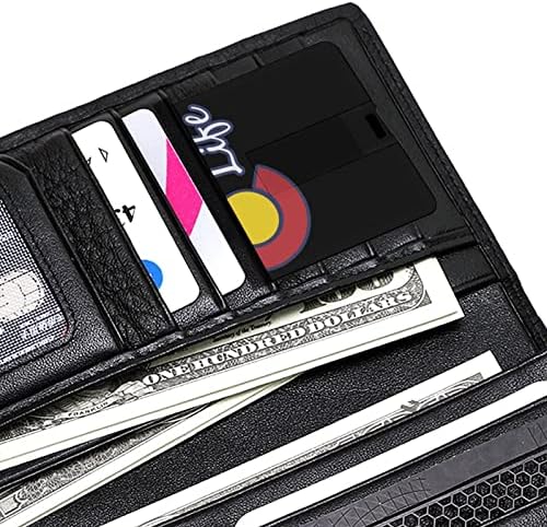Co Life Colorado Flag Credit Bank kartica USB Flash pogoni prijenosni memorijski štap za pohranu tipki 64g