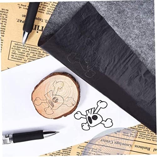 GCroet Carbon Paper Crni trag papir crni grafitni kopiraj papir za platno od drvene tkanine A4 100 pcs karbonski papir, crni