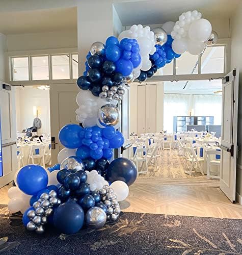 Plavi baloni 84 kom kraljevski plavi baloni 5 inča + 12 inča + 18 inča mat plavi lateks baloni Sretan rođendan Dječji ukrasi