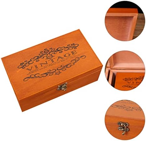 Vintage kutija za nakit, kutija za nakit, drvena kutija za pohranu nakita, organizator, držač poklon kutija, kutija s blagom,