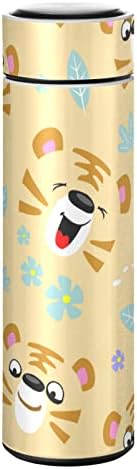 Cataku sretna slatka tigrasta boca s bocom izolirana 16 oz nehrđajućeg čelika tikvica termos boca za kavu pij pij za višekratnu