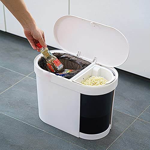 Lodly kanta za smeće, smeće limenka za recikliranje kante za smeće za kuhinjsku plastičnu suho odvajanje kanta za smeće kupaonice