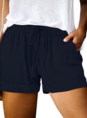Eytino ženske plus veličine udobna vučna traka casual elastični struk u džepu, kratke hlače, 1x-5x