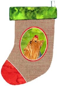 Caroline's Treasures SS2032-CS Yorkie božićna čarapa, 11 x 18, višebojan