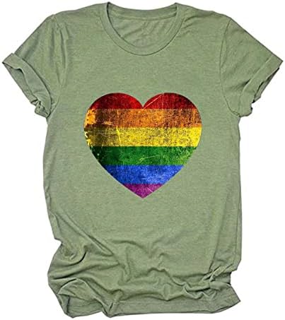 Odjeća kratkih rukava Country Concert Cotton Rainbow Love Graphic Casual Thirt majica za dame Ljetna jesenska košulja WJ
