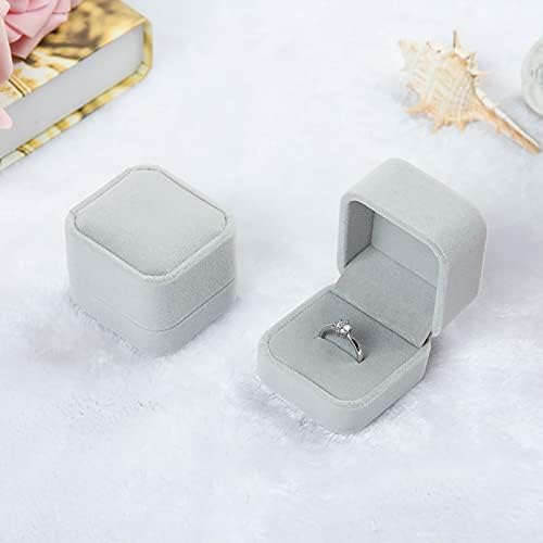 Prekrasna baršunasta kutija za prsten Premium Velvet Ring pokloni za poklon za svadbeni prijedlog nakit za skladištenje nakita