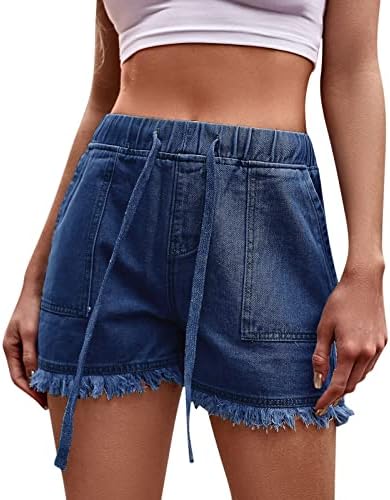 Jean kratke hlače za žene traper visoki struk traper kratke hlače Summer casual odmor na plaži kratke hlače udobne elastične